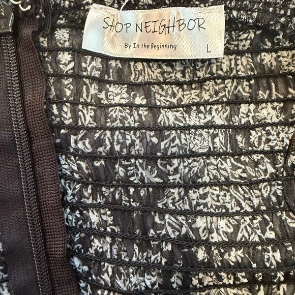 Shop Neighbor Black Smocked Tiered Halter Midi Dress - Picture 8 of 10